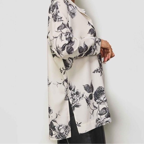 Studio 1886 Floral High Low Shirt - Picture 3 of 8